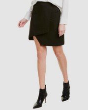  149 BCBGMaxazria Women's Black Asymmetric Layered Pencil Skirt Size 6