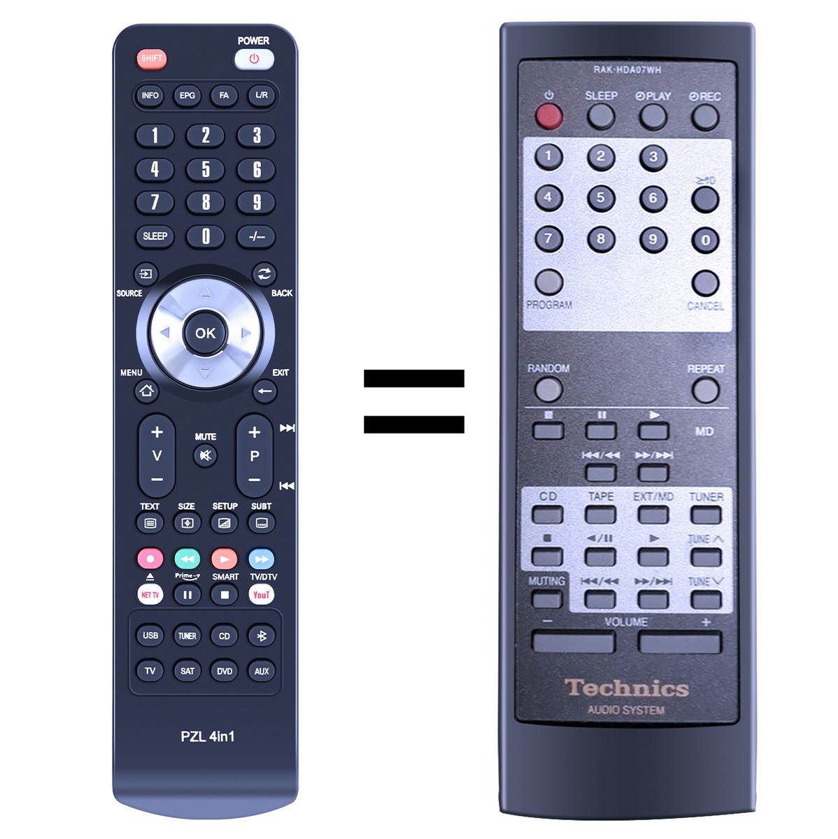 New RAK-HDA07WH For Technics Replacement Remote Control ST-HD501