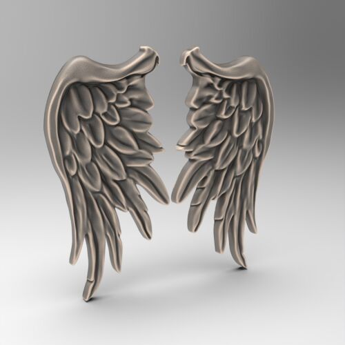 Angels Wings STL File Cherub Wing Model Relief 3D Printer CNC Carving Machine - Picture 1 of 5
