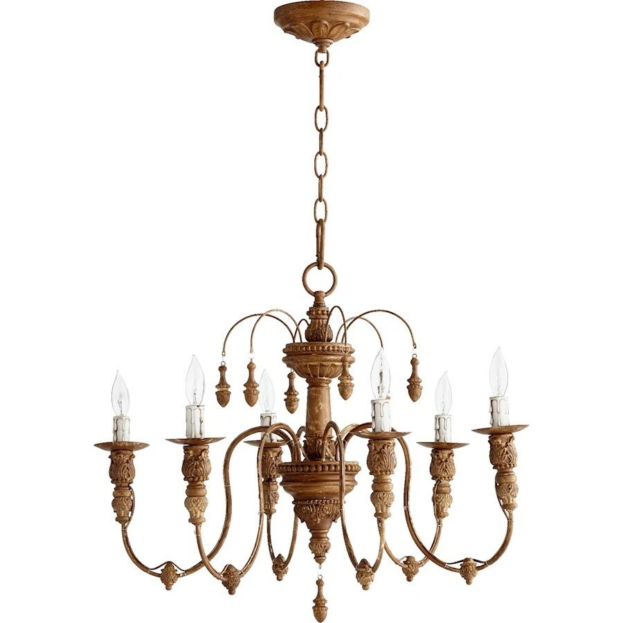Quorum Salento 6 Light Chandelier French Umber 6316 6 94