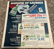 1978 Proctor Gamble Gleem Scope Sure Newspaper Print Ad