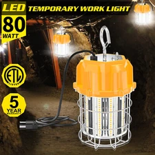 80W LED Industrial Construction Temporary Work Light Hook Outdoor Portable Lamp