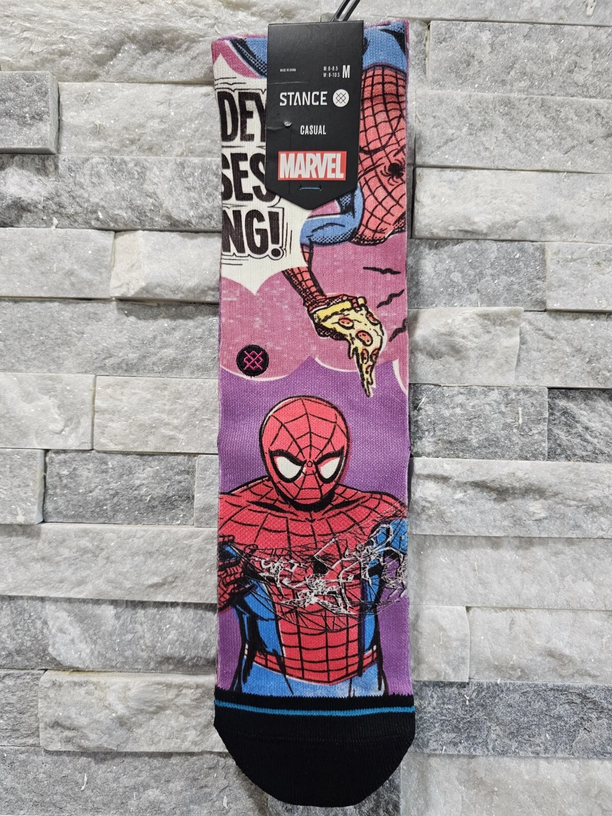 Stance x Marvel Spider Man Spidey Senses Socks Size M 6-8.5