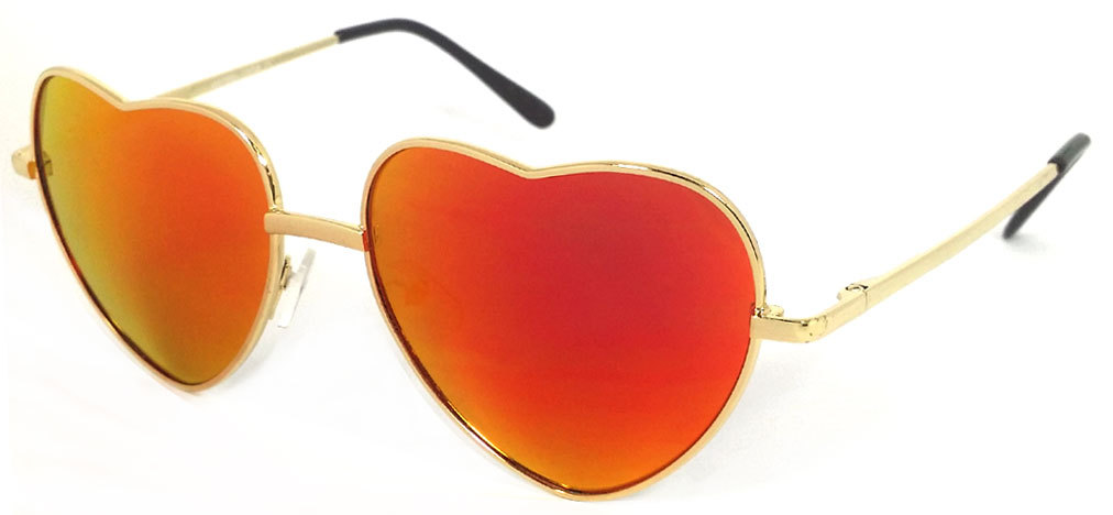 Women\'s Sunglasses - Red and Yellow Red Oversized Retro-Vintage Grandpa Tinted Sunglasses with  main image 4