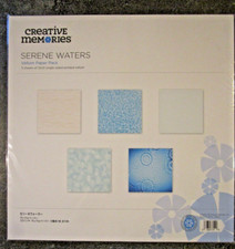 Creative Memories 12x12 Serene Waters Vellum Paper Pack 5 sheets 2022 NEW