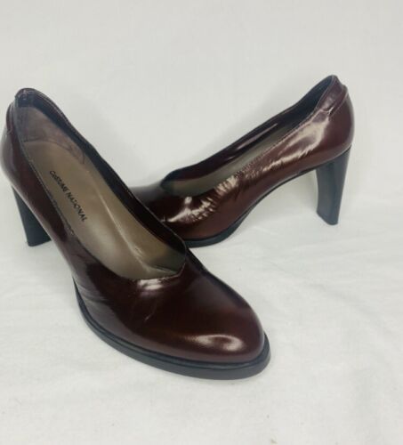 Costume National Pumps Burgundy Distressed Leather