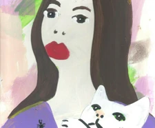 Cindy with Lindy  by  William Mayer new york artist surreal  impressionist