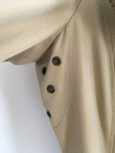 Rare Burberry Prorsum Fitted Trench Mac UK 10 Irridescent Buttermilk/Beige - Picture 9 of 17