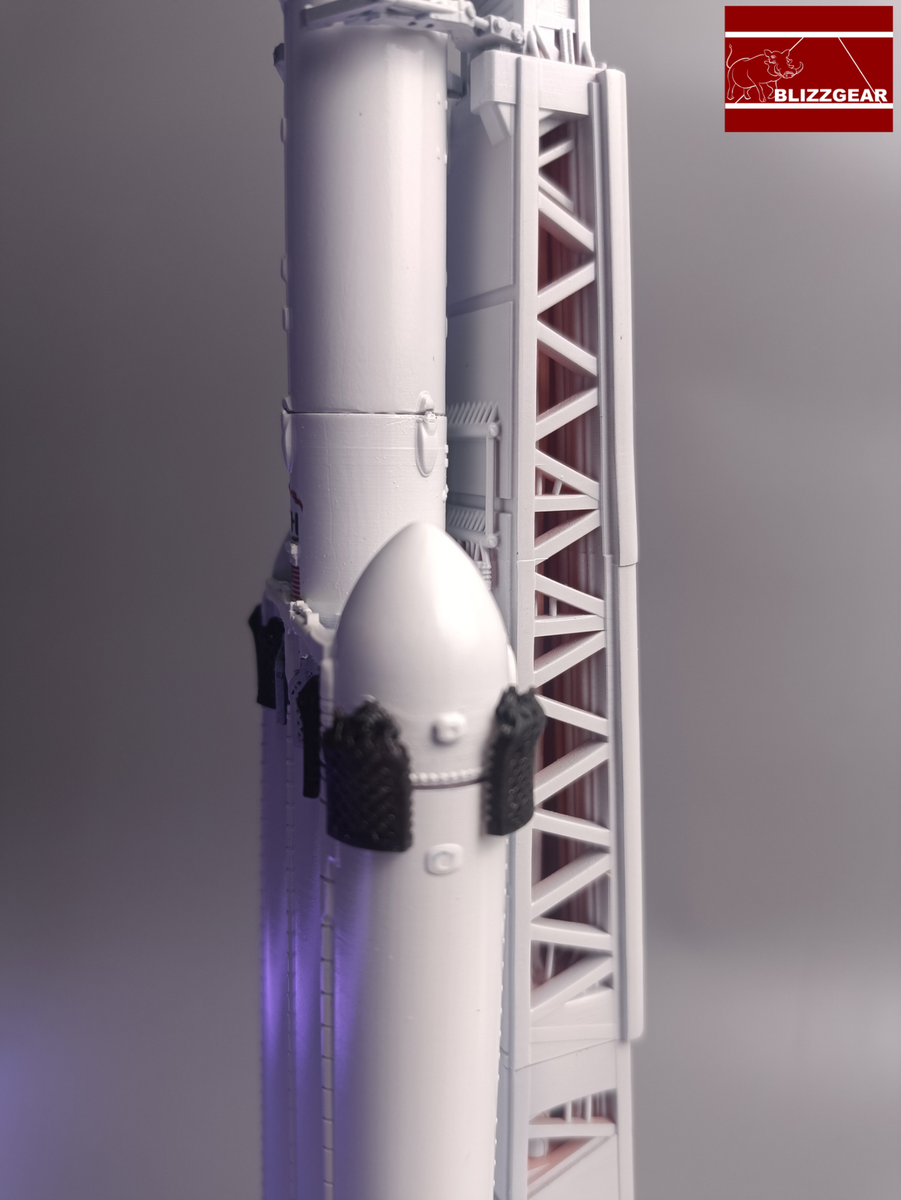Modèle Fusée SpaceX Starship S24 Falcon Heavy - Échelle 1:200, 25 Cm, Alliage - Décoration Bureau, Cadeau Collection