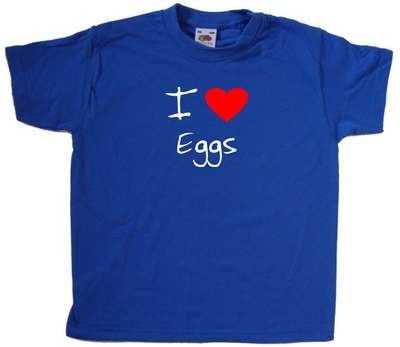 I Love Heart Eggs Kinder T-Shirt