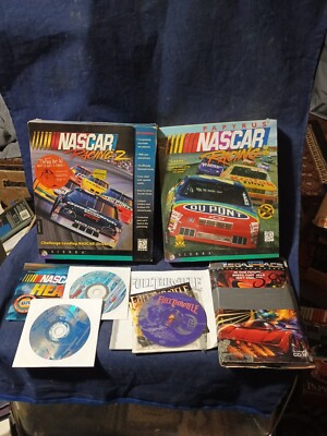 7 Various Racing PC CD ROMS,Sierra NASCAR 1 &2,Mega Race,Full Throttle, 1 Sealed