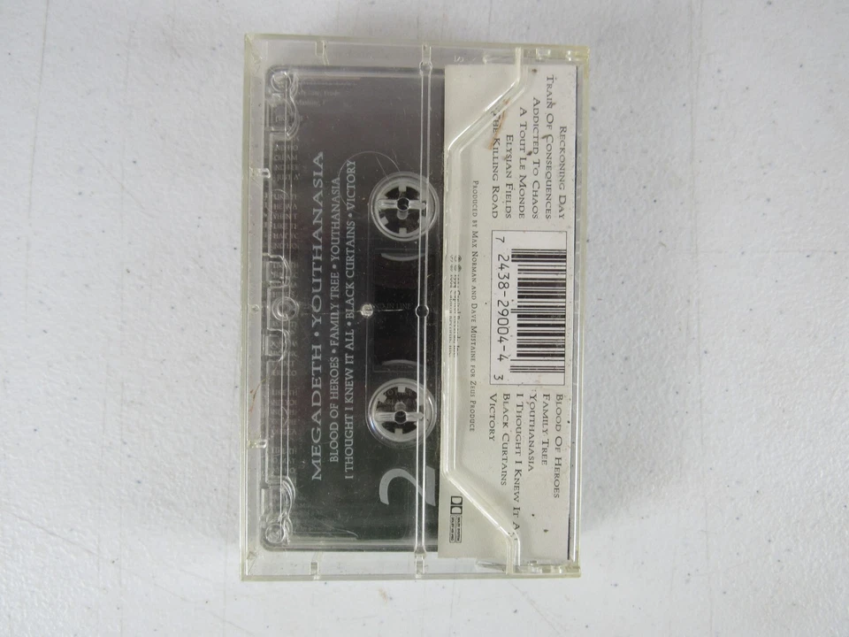 Megadeth Cassette Youthanasia 1994 Capitol Records - Image 2 of 4