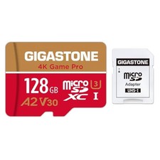 GIGASTONE Micro SD Card 128GB 4K Game Pro microSDXC UHS-I A2 V30 U3 C10 NEW