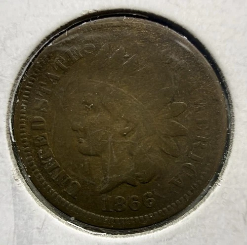 1866 Indian Head Penny Cent In VG Condition “Key Date” Must See!!