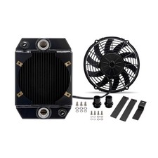 Mishimoto Universal 9 Drag Race Performance Aluminum Radiator Black