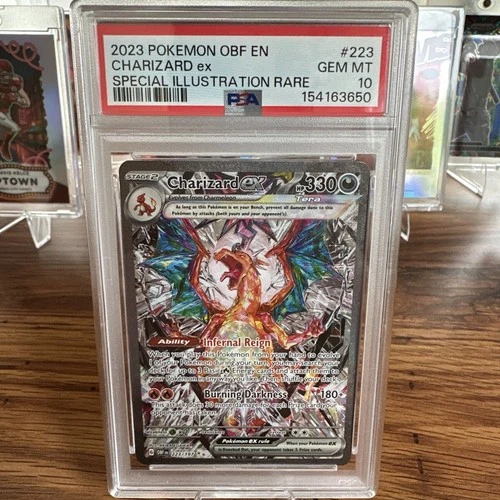 PokémonTCG Obsidian Flames Charizard ex Special Illustration Rare 223/197 PSA10