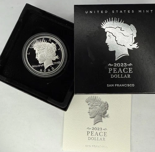 2023 S Peace Silver Dollar $1 PROOF ‼️OGP & COA‼️