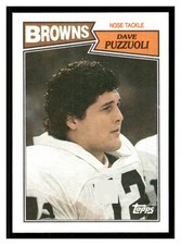 1987 Topps #95 Dave Puzzuoli Cleveland Browns Football Card 34185