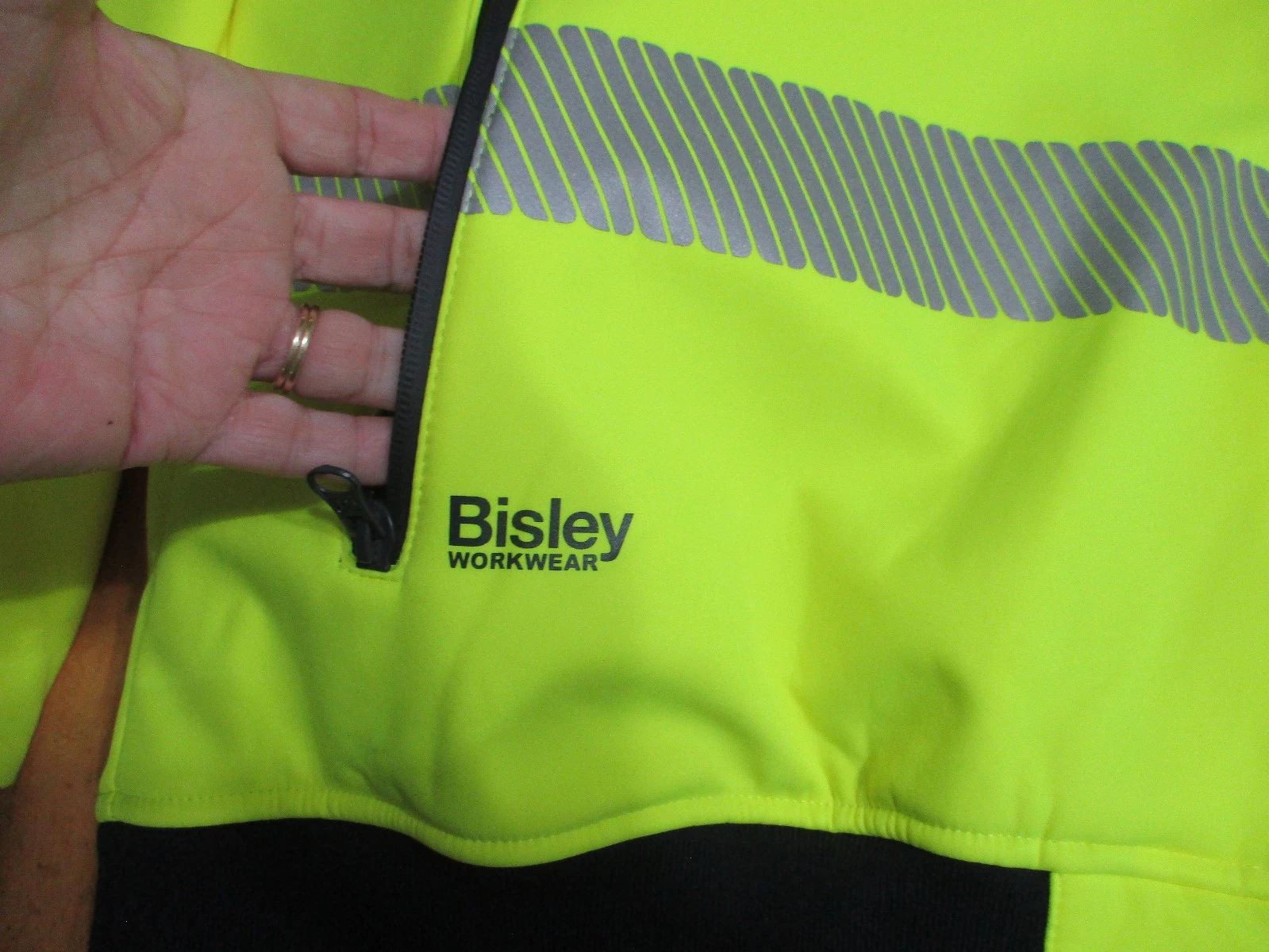 New No Tag Bisley Workwear Jacket Ansi Type R Class 3 Soft Shell,2 XL Excellent! image 13