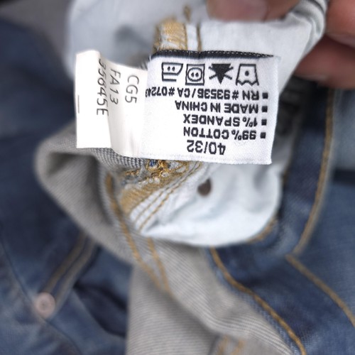 Ecko Unltd Jeans Mens 40x32 Blue 711 Slim Fit Tapered Stretch Denim Casual - Afbeelding 9 van 14
