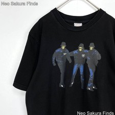 A BATHING APE BAPE RUN DMC Logo Print T-Shirt Black M Excellent Vintage Conditi