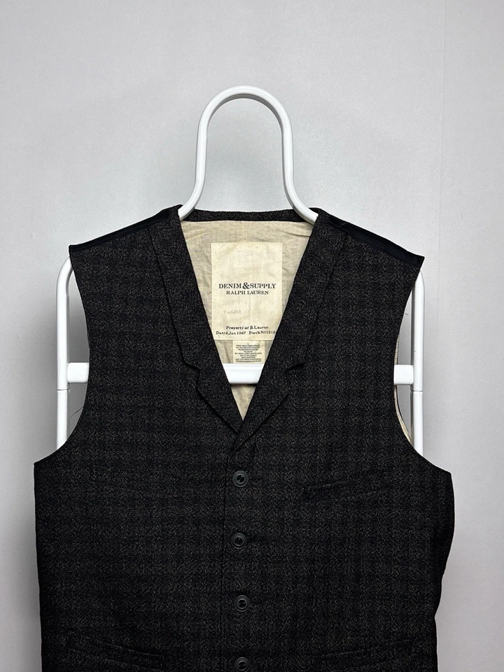 Ralph Lauren Denim & Supply Chaleco a Cuadros Traje Chaleco Talla L Foto 2 de 4