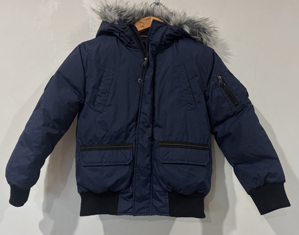 Hawke & Co Ladies Jacket Size 8 Navy Blue Outfitter Puffer Down Feather Lined