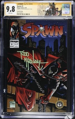 Spawn #5 CGC SS 9.8 Signed By Todd McFarlane (1:10 2nd Print, 2025) Custom Label