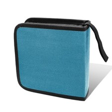 Car CD Case, 40 Capacity Hard Plastic Disc Organizer Holder with Zipper, Port...