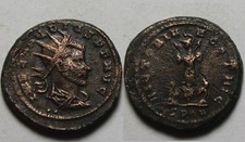 Rare genuine Ancient Roman coin Antoninianus Claudius Gothicus captives triphy