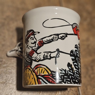 Shankys Whip Ceramic 3D Coffee Cup Racing Ostrich Logo Irish Liqueur Whiskey Mug