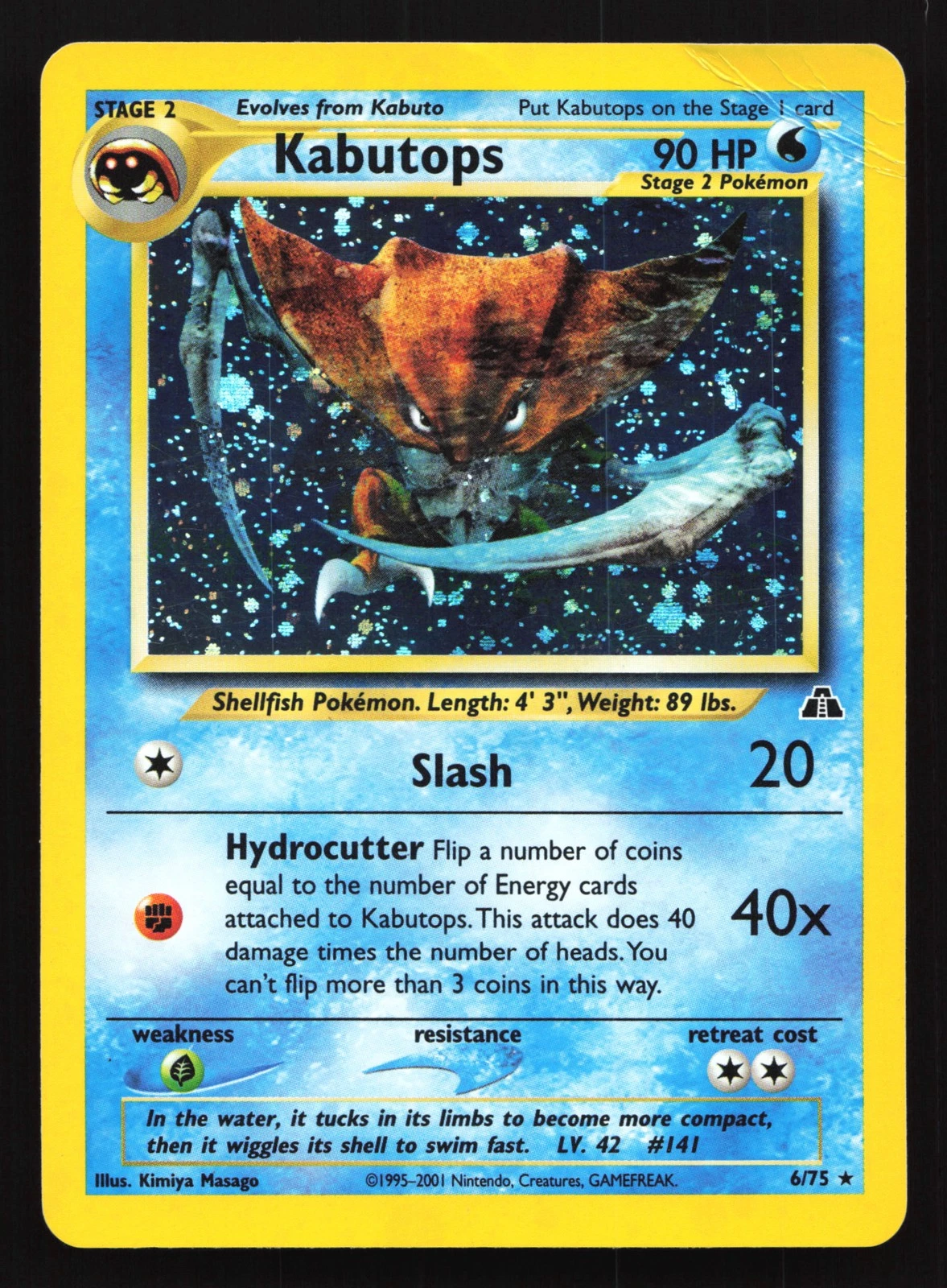 Kabutops 6/75 Neo Discovery Holo Rare Pokemon Card