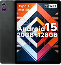 Tablet, 10.4 Inch Android Tablet with 20GB RAM 128GB ROM 1TB TF Card Expandable