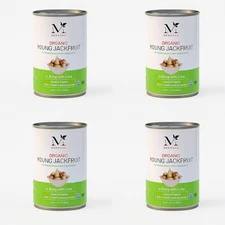 4 Cans Mementa Organic Jackfruit - 14 oz Each, Plant-Based, Savory Lime Flavor