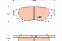 Bremsbelagsatz Scheibenbremse Cotec TRW GDB4174 FüR Lexus Toyota RX RC Kluger IS