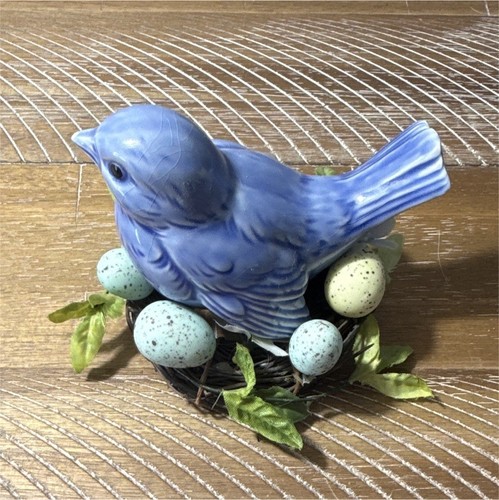 Goebel Bluebird Bird Porcelain Figurine with Nest & Eggs