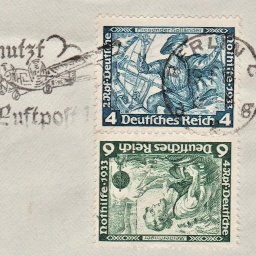 ✔️ GERMANY 3. Reich WWII RARE COVER WAGNER Tête-bêche