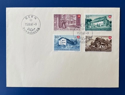 Perfect  SWITZERLAND 1949  First Day Cover  FDC Sc# B183-186