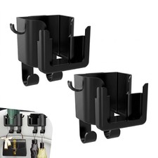 2 Pcs Car Headrest Cup Holders 3-In-1 Drink Holder Phone Stand with Dual Hooks