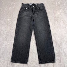 Levis Jeans Boys Size 8 Reg Black Silvertab Stay Loose Relaxed Fit Faded Wash