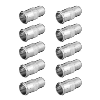 10x F-Stecker Quick auf F-Buchse Kabel SAT TV Adapter Verbinder Schnellstecker