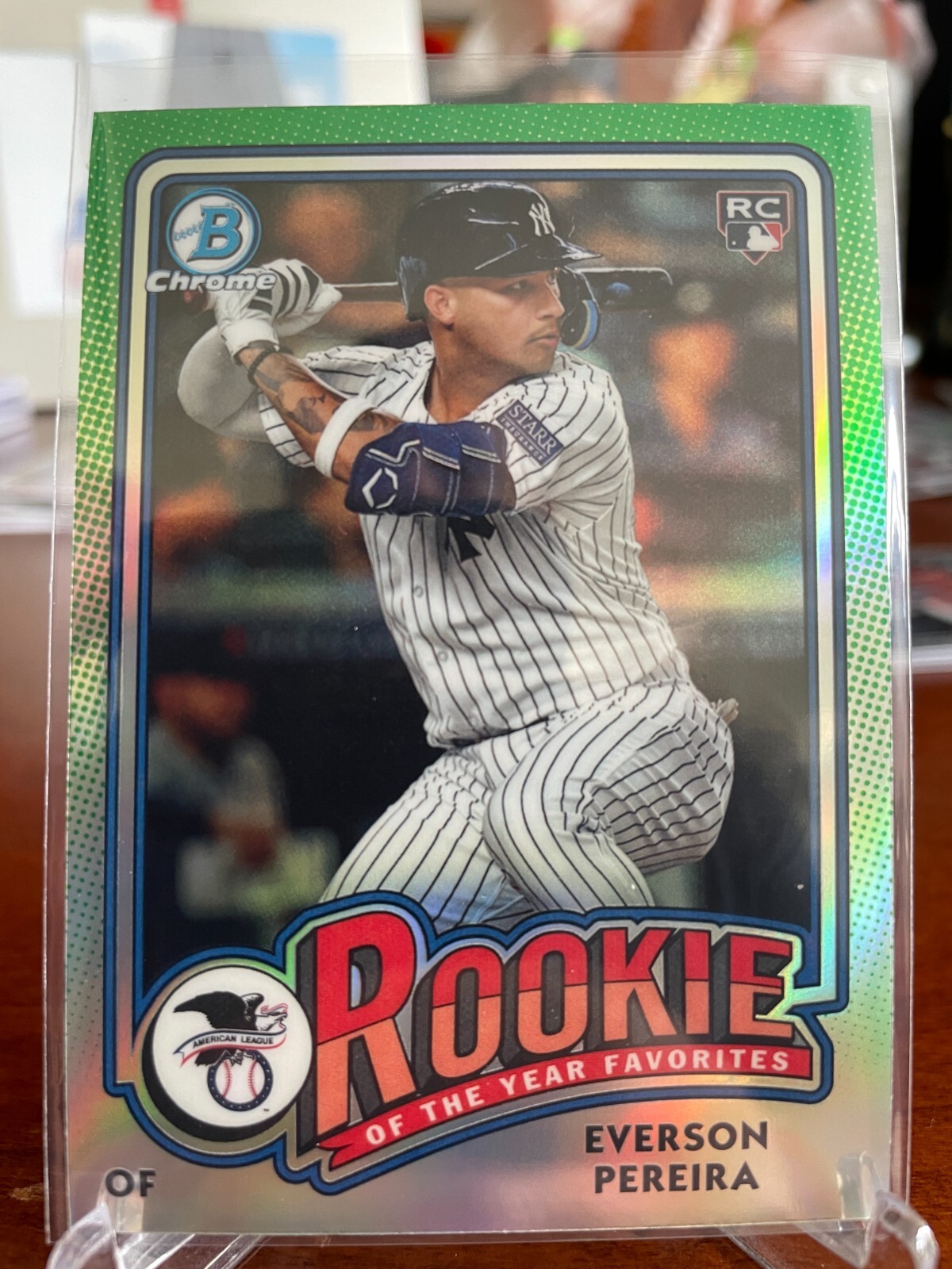 2024 Bowman Chrome Rookie of the Year Favorites Everson Pereira #ROY-15 -Yankees