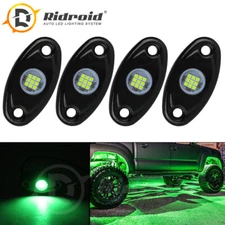 Green LED Rock Lights Underbody Light For Jeep Offroad Truck ATV UTV SUV 4X4 Car