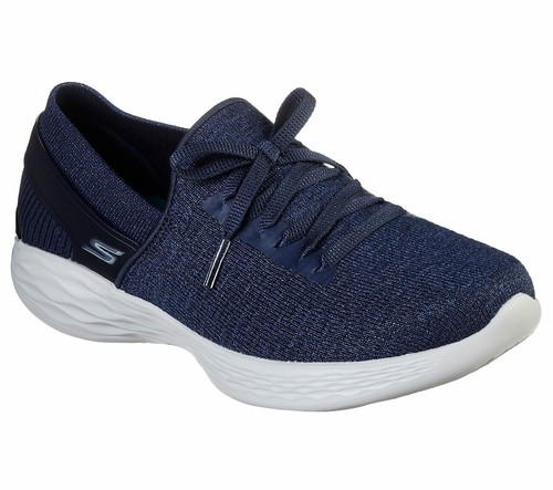 Skechers Navy Shoes Women Sock Like 