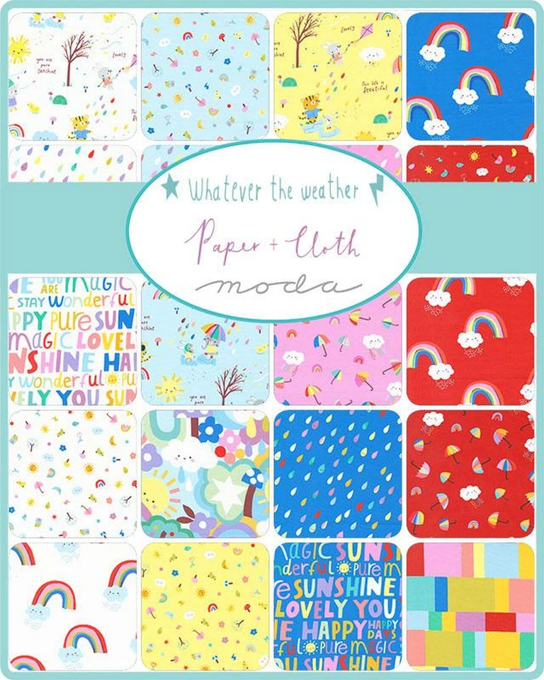 Whatever the Weather Moda Charm Pack 42 100% Cotton 5" Precut Fabric Squares - Image 2 of 2