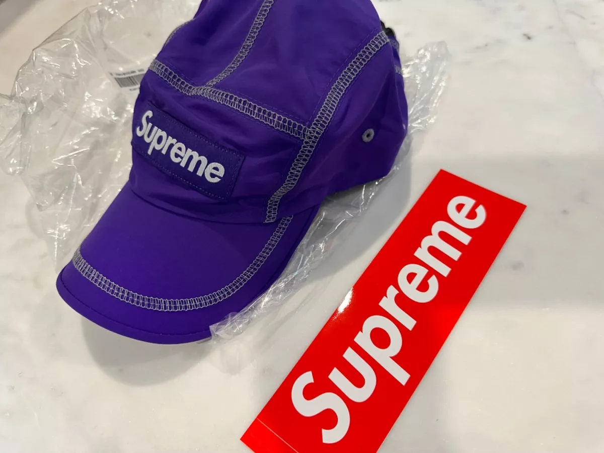 Supreme Reflective Stitch Camp Cap Purple Size OS BRAND NEW Supreme Hat Sold Out