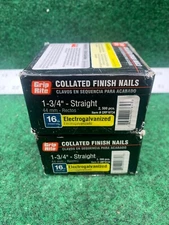 2 Grip Rite GRF16134 16-Gauge Galvanized Straight Finish Nails 1-3/4" 2,500 Pack