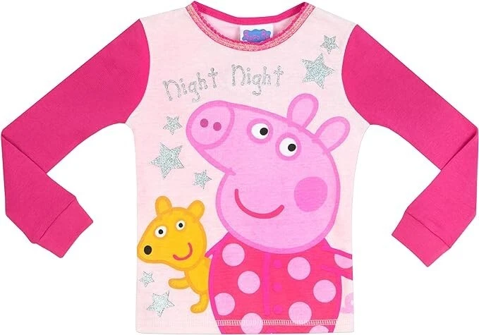 Peppa Pig Girls Peppa Pig Pajamas Size 6. 5 6 Years Pink