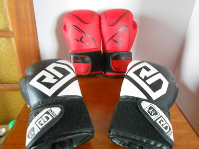 Lot de 2 paires de gants de boxe, de kickboxing pour homme