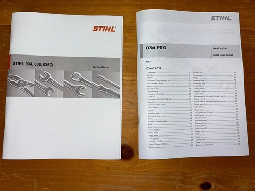 036 Pro Chainsaw Complete Service Workshop Repair & Parts List Manual